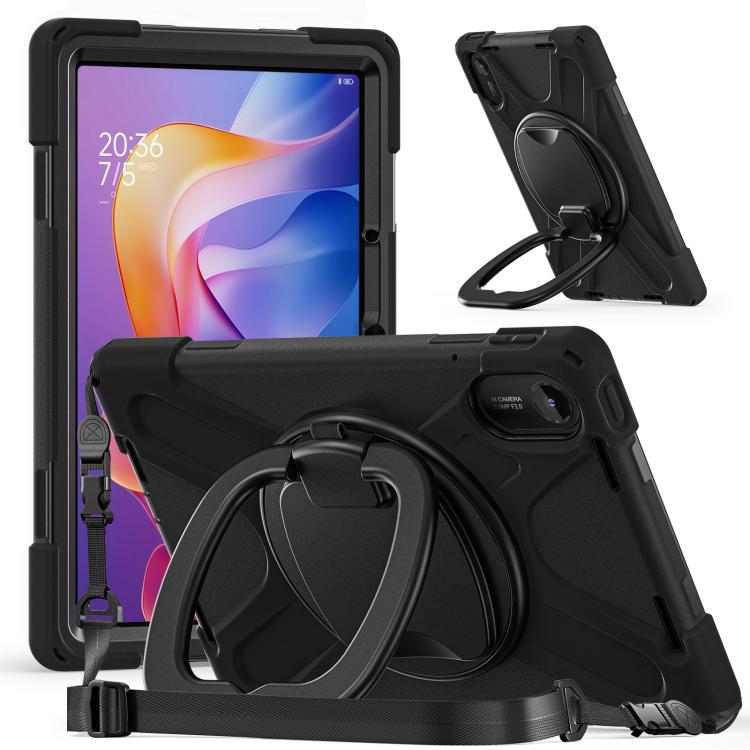 For Xiaomi Redmi Pad 2 Silicone Hybrid PC Tablet Case with Holder & Shoulder Strap