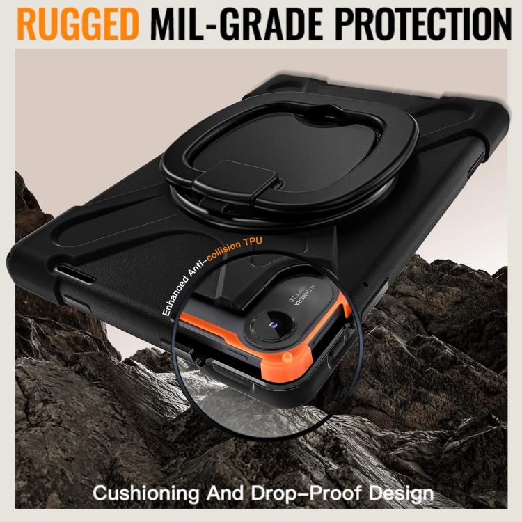 For Xiaomi Redmi Pad 2 Silicone Hybrid PC Tablet Case with Holder & Shoulder Strap