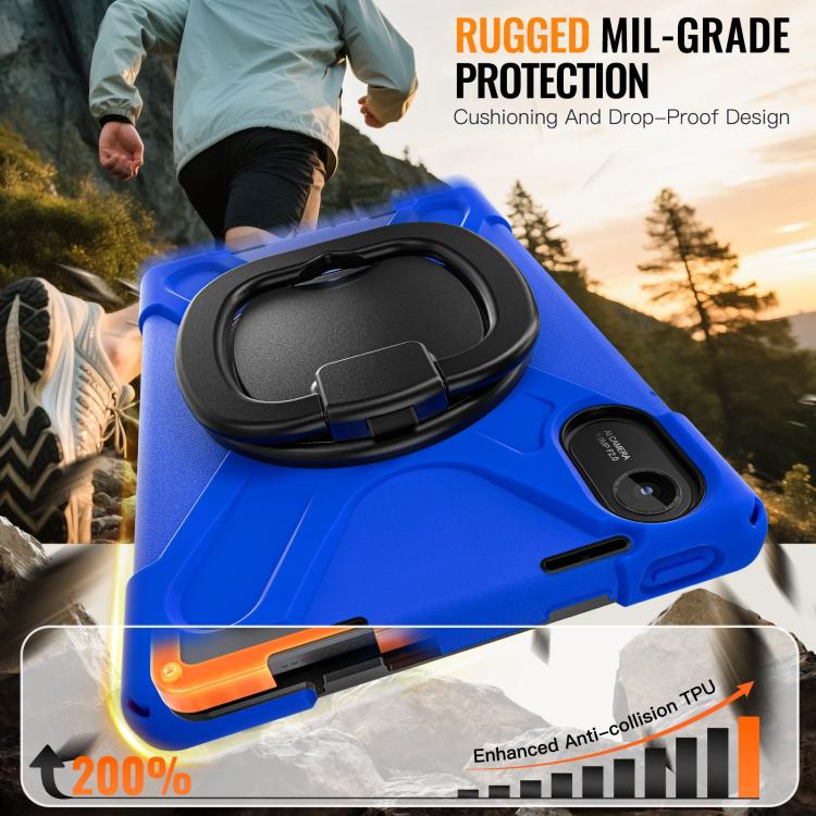 For Xiaomi Redmi Pad 2 Silicone Hybrid PC Tablet Case with Holder & Shoulder Strap