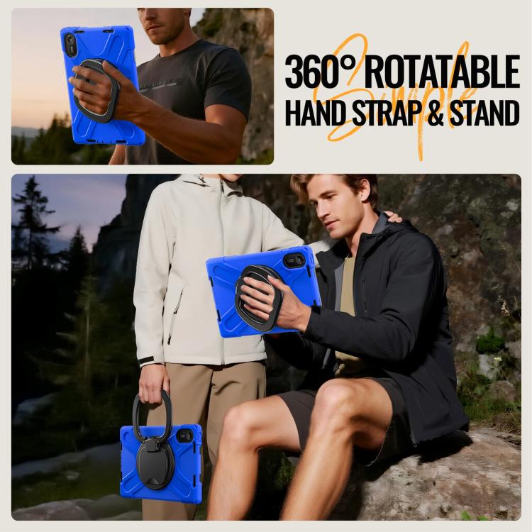 For Xiaomi Redmi Pad 2 Silicone Hybrid PC Tablet Case with Holder & Shoulder Strap