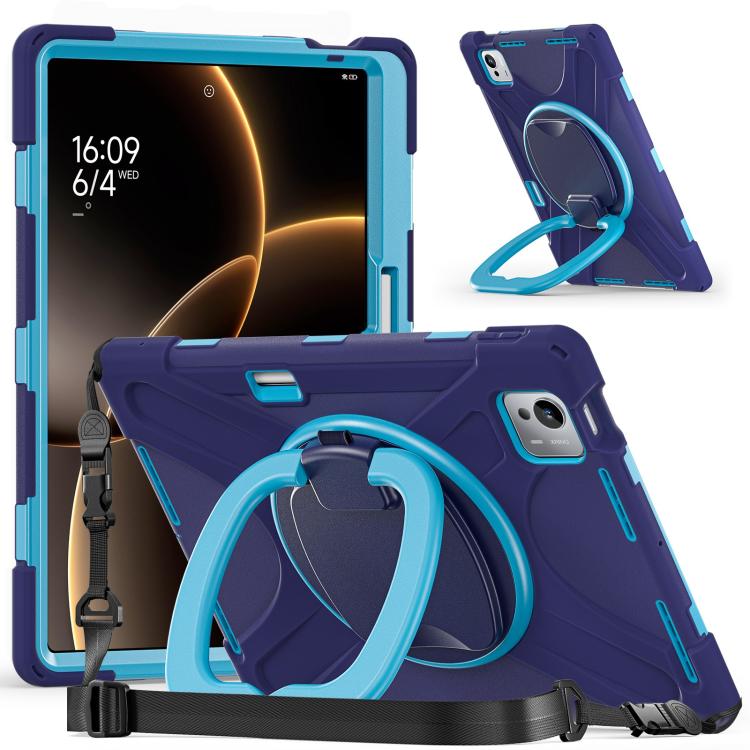 For Xiaomi Pad 7 Ultra Silicone Hybrid PC Tablet Case with Holder & Shoulder Strap