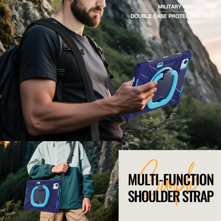 For Xiaomi Pad 7 Ultra Silicone Hybrid PC Tablet Case with Holder & Shoulder Strap