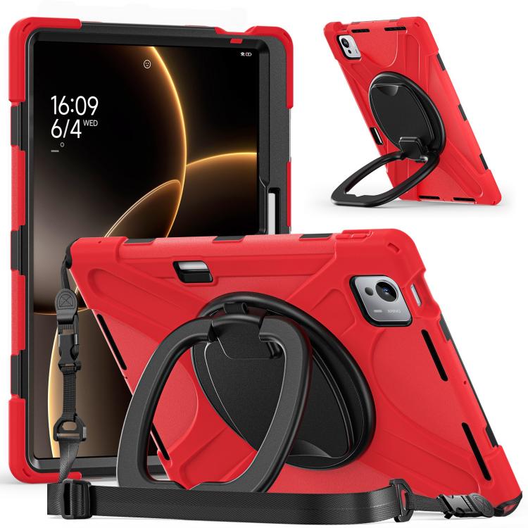 For Xiaomi Pad 7 Ultra Silicone Hybrid PC Tablet Case with Holder & Shoulder Strap