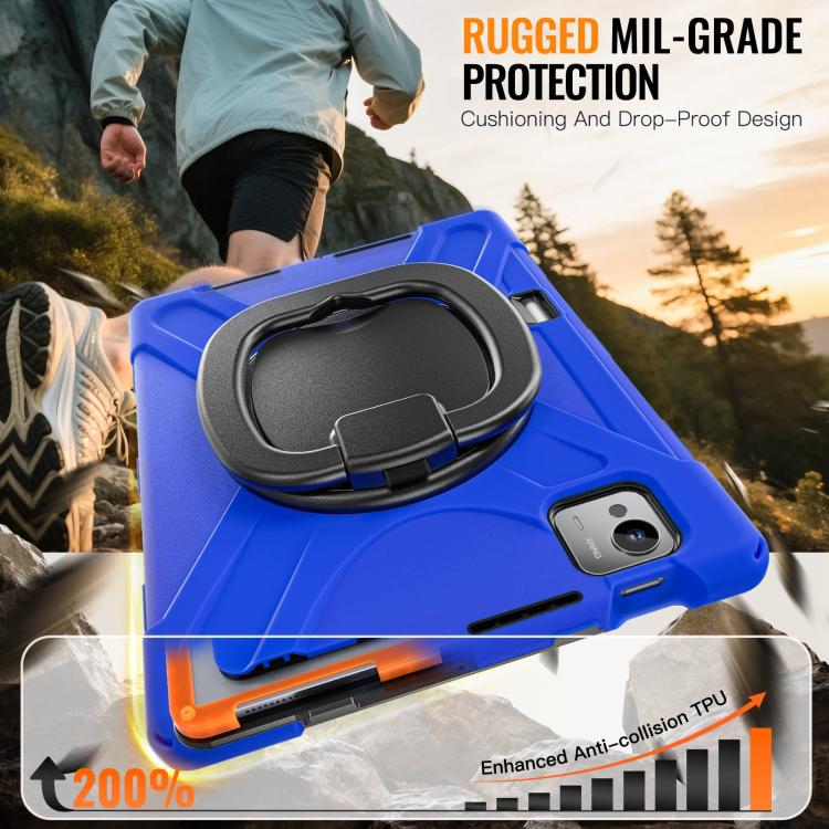 For Xiaomi Pad 7 Ultra Silicone Hybrid PC Tablet Case with Holder & Shoulder Strap