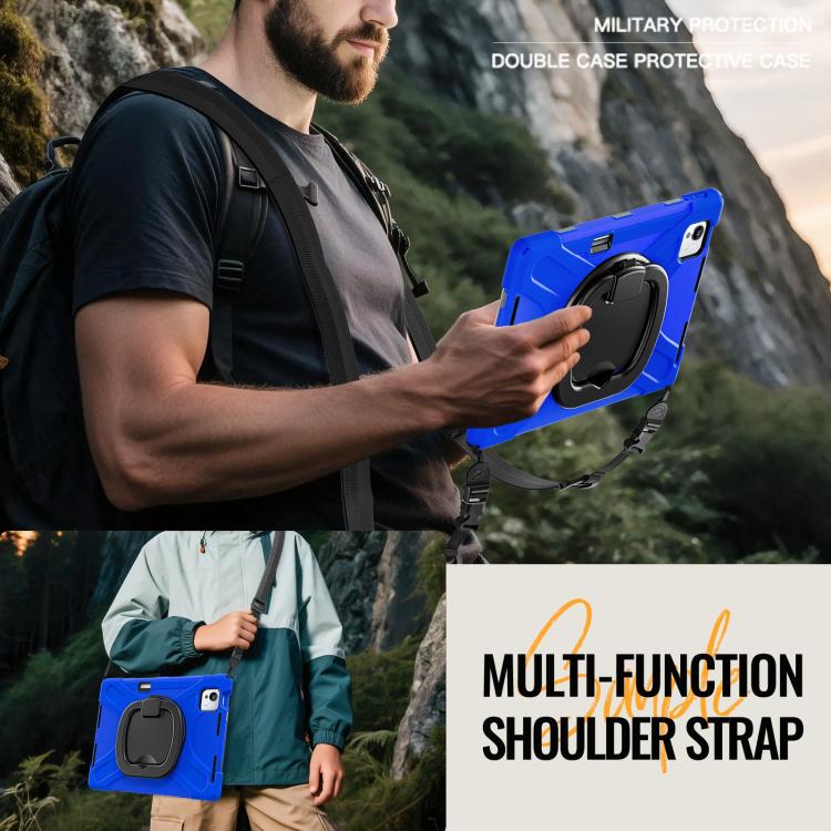 For Xiaomi Pad 7 Ultra Silicone Hybrid PC Tablet Case with Holder & Shoulder Strap