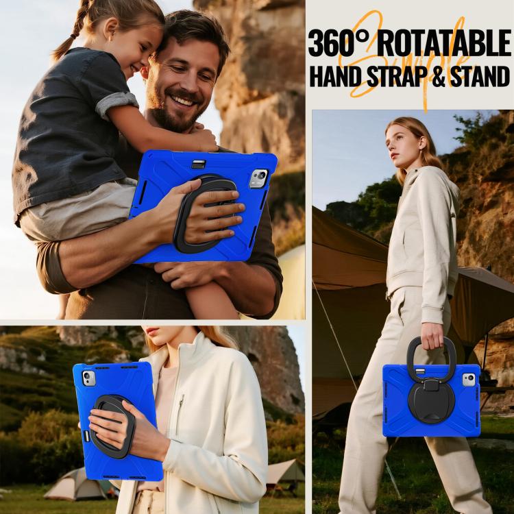 For Xiaomi Pad 7 Ultra Silicone Hybrid PC Tablet Case with Holder & Shoulder Strap