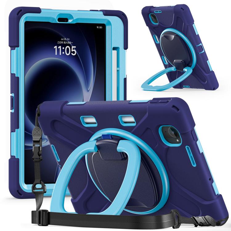 For Xiaomi Redmi K Pad 8.8 2025 Silicone Hybrid PC Tablet Case with Holder & Shoulder Strap