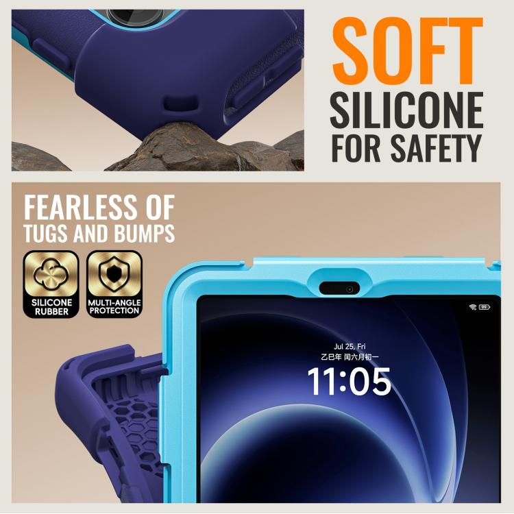 For Xiaomi Redmi K Pad 8.8 2025 Silicone Hybrid PC Tablet Case with Holder & Shoulder Strap