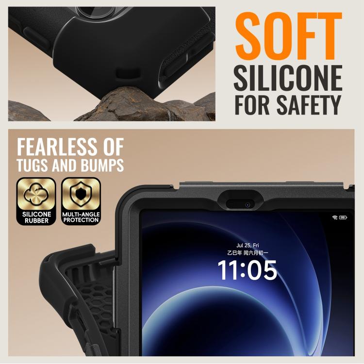 For Xiaomi Redmi K Pad 8.8 2025 Silicone Hybrid PC Tablet Case with Holder & Shoulder Strap