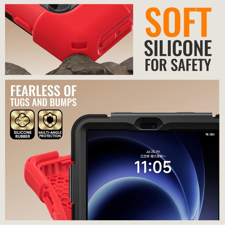 For Xiaomi Redmi K Pad 8.8 2025 Silicone Hybrid PC Tablet Case with Holder & Shoulder Strap