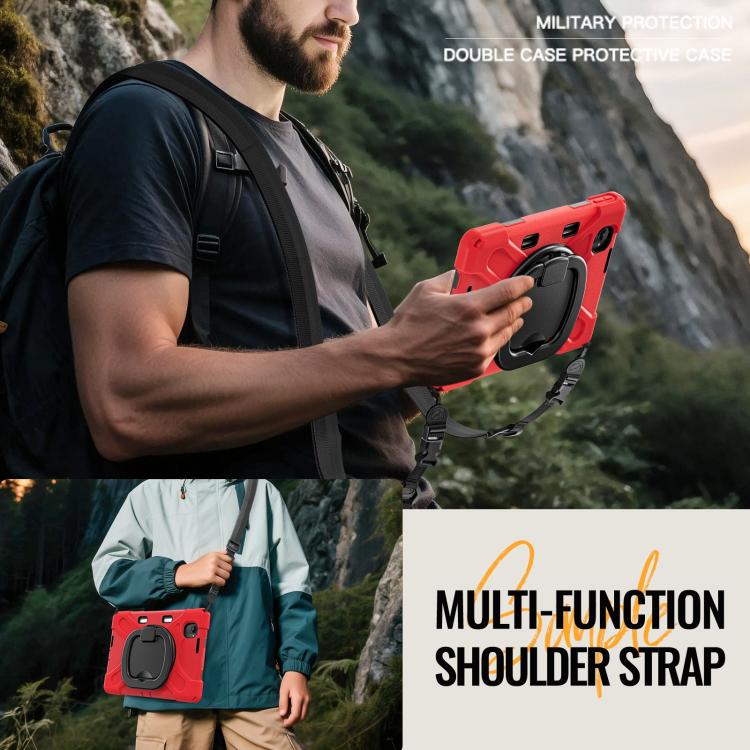 For Xiaomi Redmi K Pad 8.8 2025 Silicone Hybrid PC Tablet Case with Holder & Shoulder Strap