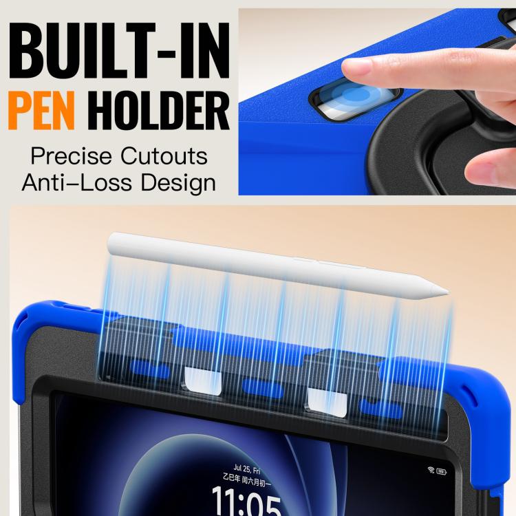 For Xiaomi Redmi K Pad 8.8 2025 Silicone Hybrid PC Tablet Case with Holder & Shoulder Strap