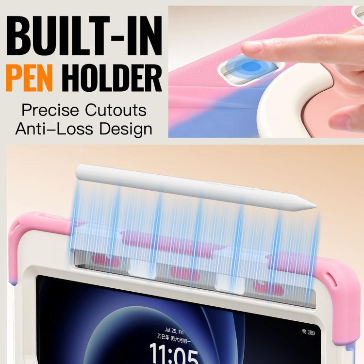 For Xiaomi Redmi K Pad 8.8 2025 Silicone Hybrid PC Tablet Case with Holder & Shoulder Strap