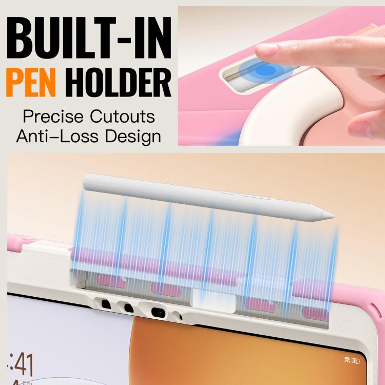 For Xiaomi Pad 7S Pro 12.5 Silicone Hybrid PC Tablet Case with Holder & Shoulder Strap