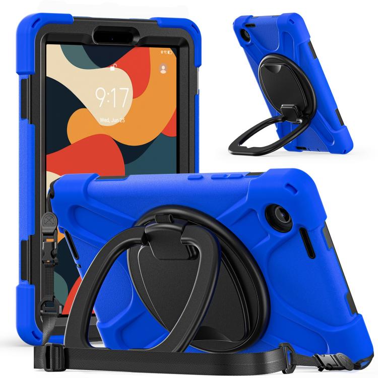 For Lenovo Tab K9 / One 8.7 Silicone Hybrid PC Tablet Case with Holder & Shoulder Strap