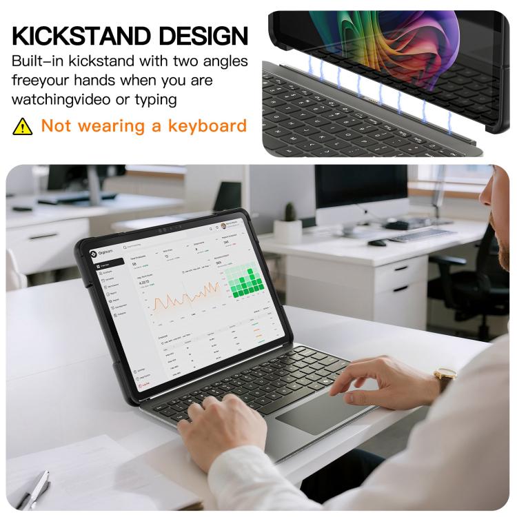 For MicroSoft Surface Pro 12 2025 Rotatable Kickstand Grip Shockproof Tablet Case
