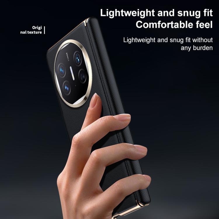 For Huawei Mate X5 / X3 Folding Shaft Skin Feel Leather Texture Cooling MagSafe Phone Case