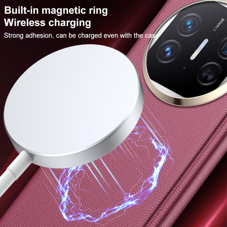 For Huawei Mate X5 / X3 Folding Shaft Skin Feel Leather Texture Cooling MagSafe Phone Case
