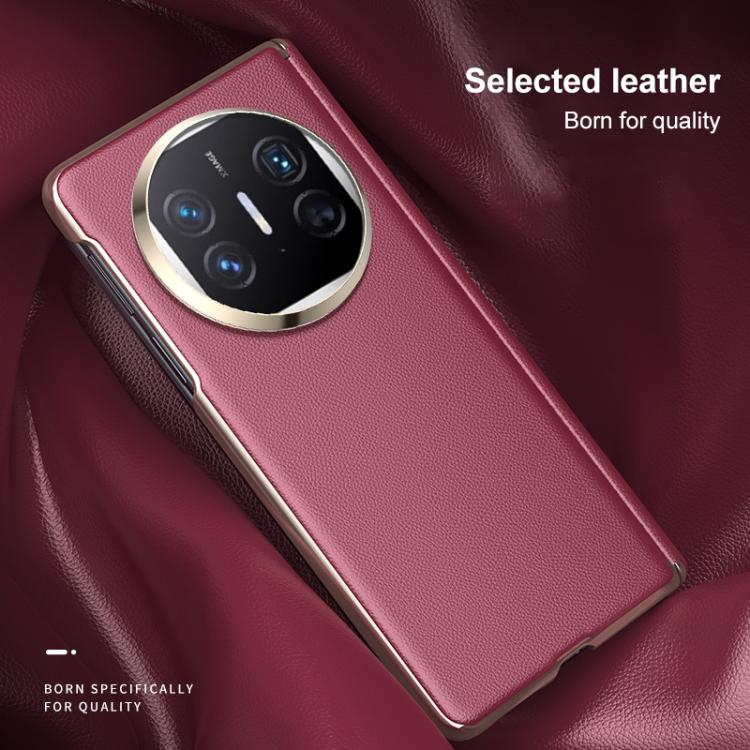 For Huawei Mate X5 / X3 Folding Shaft Skin Feel Leather Texture Cooling MagSafe Phone Case