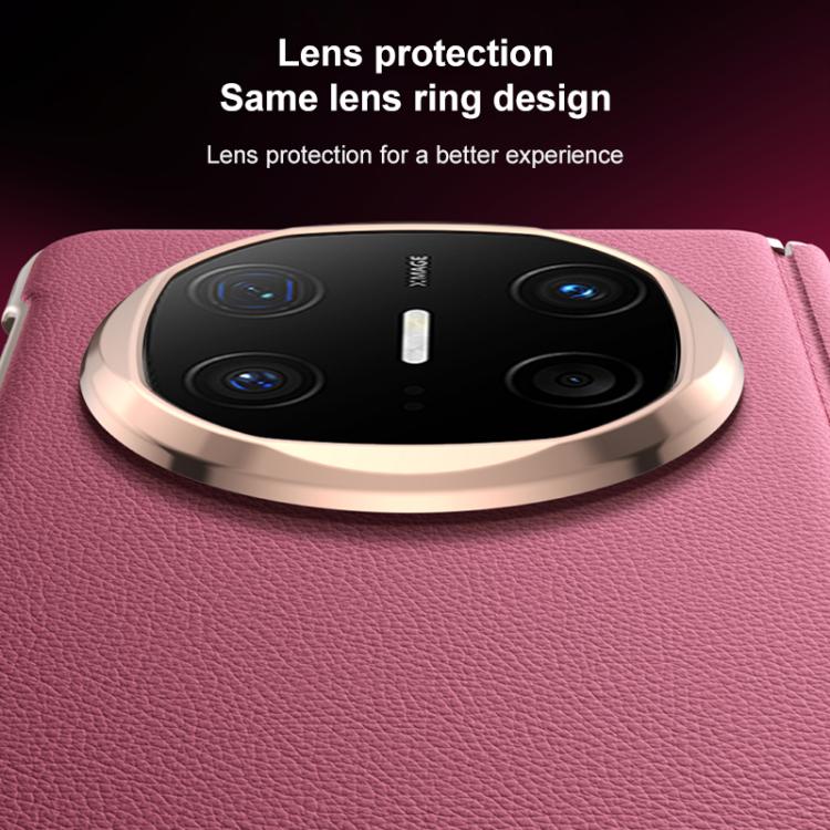 For Huawei Mate X6 Folding Shaft Skin Feel Leather Texture Cooling MagSafe Phone Case