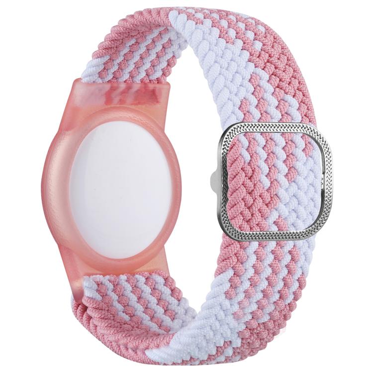 For AirTag 2nd Gen / AirTag 1st Gen xDfind Adjustable Nylon Braided Watch Band Style Anti-lost Tracker Protective Cover