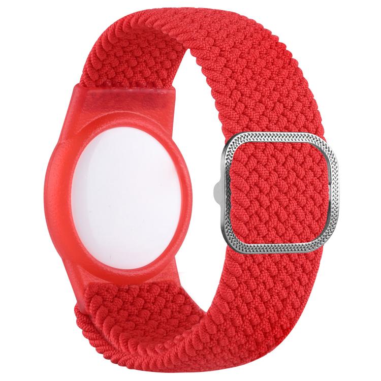 For AirTag 2nd Gen / AirTag 1st Gen xDfind Adjustable Nylon Braided Watch Band Style Anti-lost Tracker Protective Cover