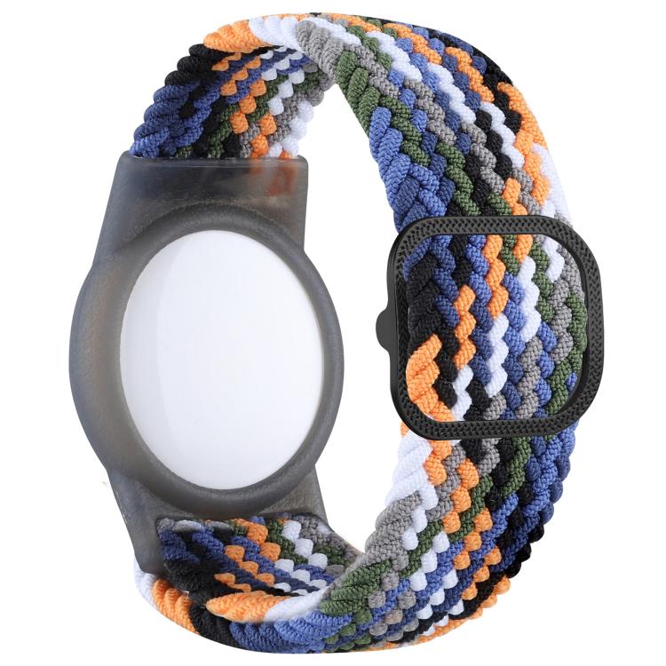For AirTag 2nd Gen / AirTag 1st Gen xDfind Adjustable Nylon Braided Watch Band Style Anti-lost Tracker Protective Cover