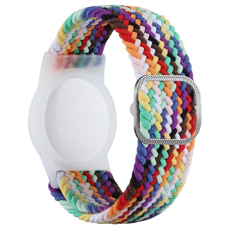 For AirTag 2nd Gen / AirTag 1st Gen xDfind Adjustable Nylon Braided Watch Band Style Anti-lost Tracker Protective Cover