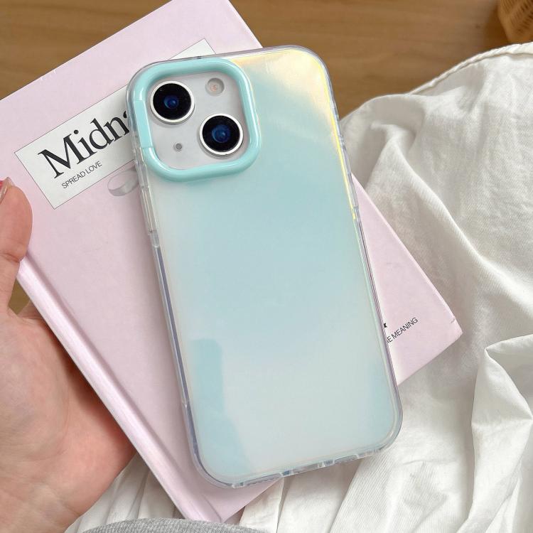 For iPhone 13 Large Camera Frame Vibrant Jelly Color TPU + IMD Phone Case