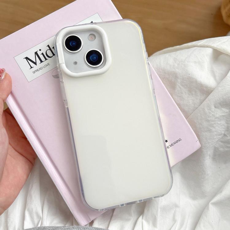 For iPhone 15 Plus Large Camera Frame Vibrant Jelly Color TPU + IMD Phone Case