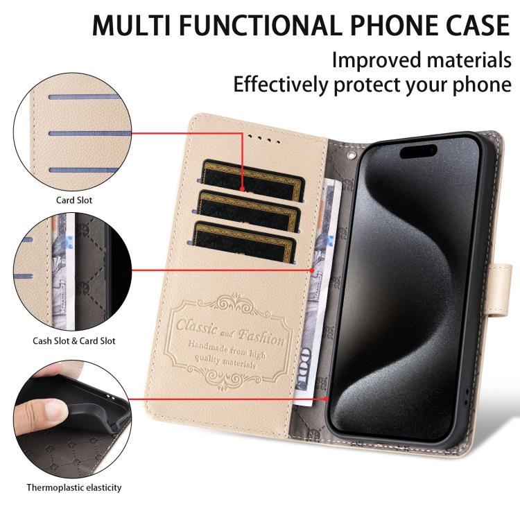 For iPhone 17 Pro Max Litchi Texture RFID Blocking 3-Card Wallet Leather Phone Case