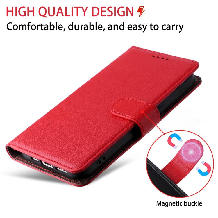 For iPhone 17 Pro Max Litchi Texture RFID Blocking 3-Card Wallet Leather Phone Case