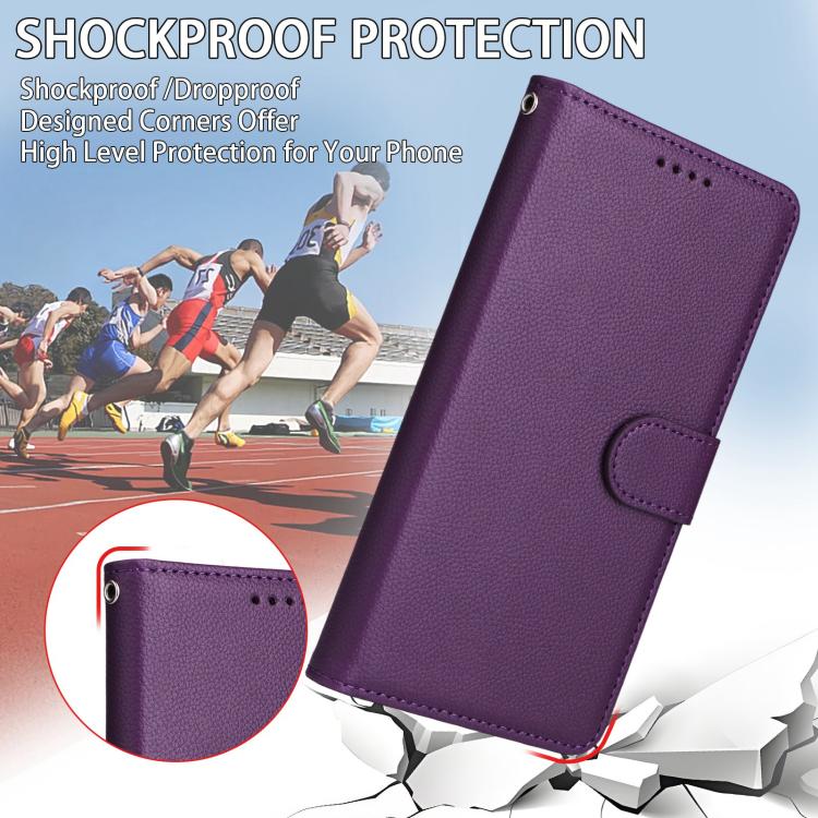 For iPhone 17 Pro Litchi Texture RFID Blocking 3-Card Wallet Leather Phone Case