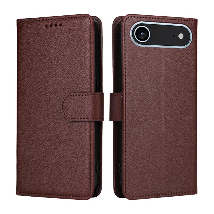 For iPhone Air Litchi Texture RFID Blocking 3-Card Wallet Leather Phone Case