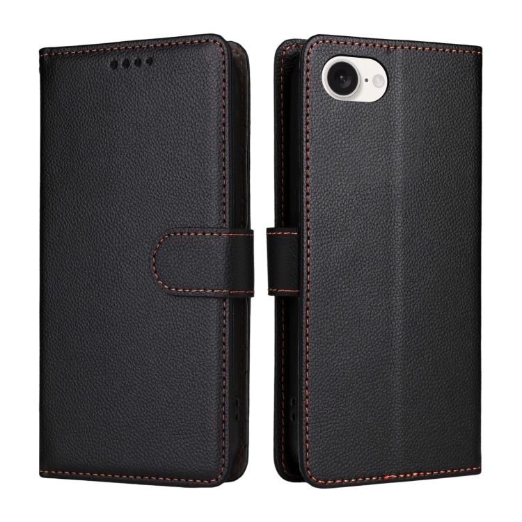 For iPhone 17e / 16e Litchi Texture RFID Blocking 3-Card Wallet Leather Phone Case