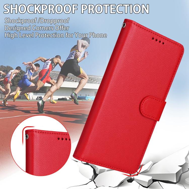 For iPhone 15 Plus Litchi Texture RFID Blocking 3-Card Wallet Leather Phone Case