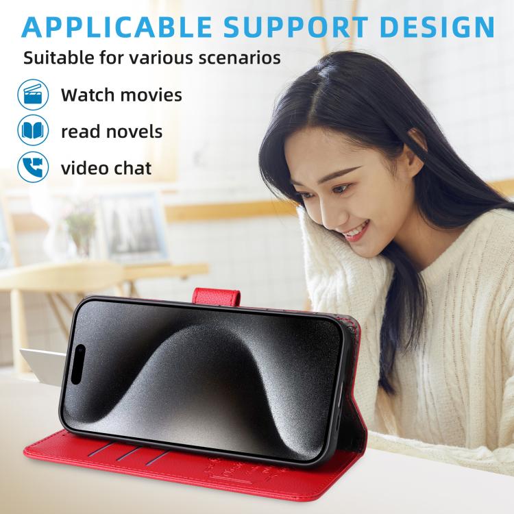 For iPhone 13 Pro Max Litchi Texture RFID Blocking 3-Card Wallet Leather Phone Case