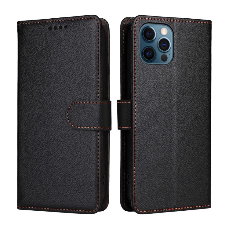 For iPhone 13 Pro Litchi Texture RFID Blocking 3-Card Wallet Leather Phone Case