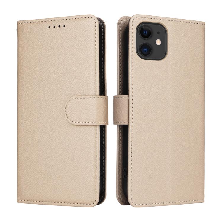 For iPhone 12 mini Litchi Texture RFID Blocking 3-Card Wallet Leather Phone Case