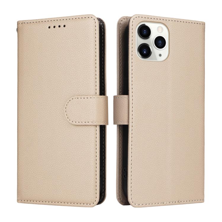 For iPhone 11 Pro Max Litchi Texture RFID Blocking 3-Card Wallet Leather Phone Case