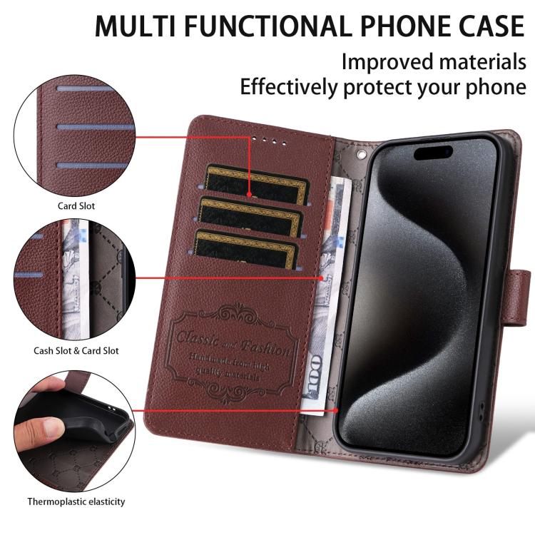 For iPhone 11 Pro Max Litchi Texture RFID Blocking 3-Card Wallet Leather Phone Case