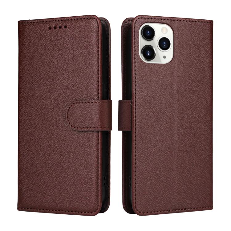 For iPhone 11 Pro Litchi Texture RFID Blocking 3-Card Wallet Leather Phone Case