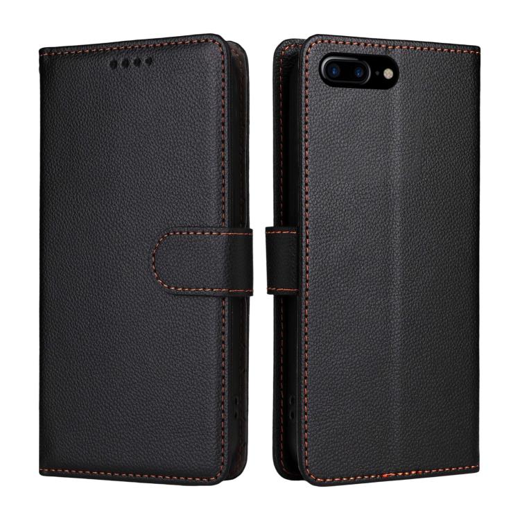 For iPhone 7 Plus / 8 Plus Litchi Texture RFID Blocking 3-Card Wallet Leather Phone Case