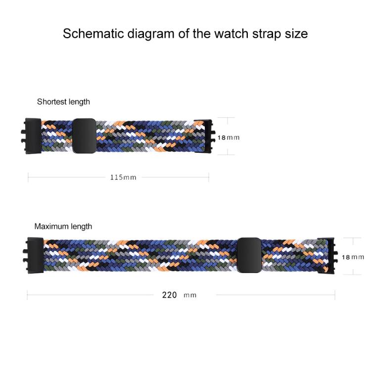 For Samsung Galaxy Fit 3 xDfind Magnetic Buckle Nylon Braided Watch Band