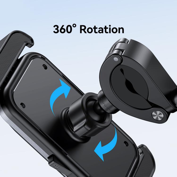 USAMS ZJ082 360-degree Universal Ball Motocycle Cycling Phone Holder - Black