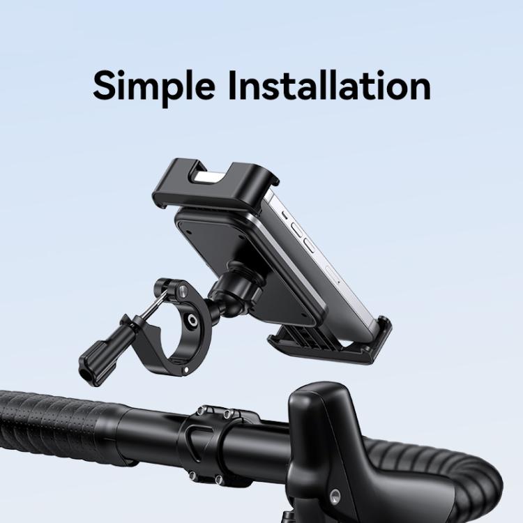 USAMS ZJ082 360-degree Universal Ball Motocycle Cycling Phone Holder - Black