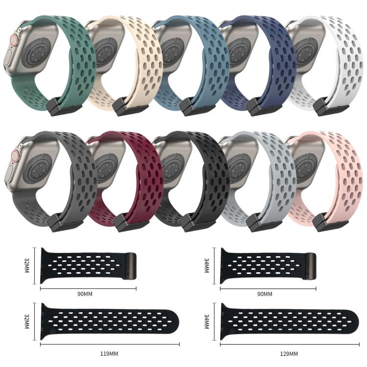 For Apple Watch 38 / 40 / 41 / S10 42mm xDfind Magnetic Clasp Silicone Watch Band