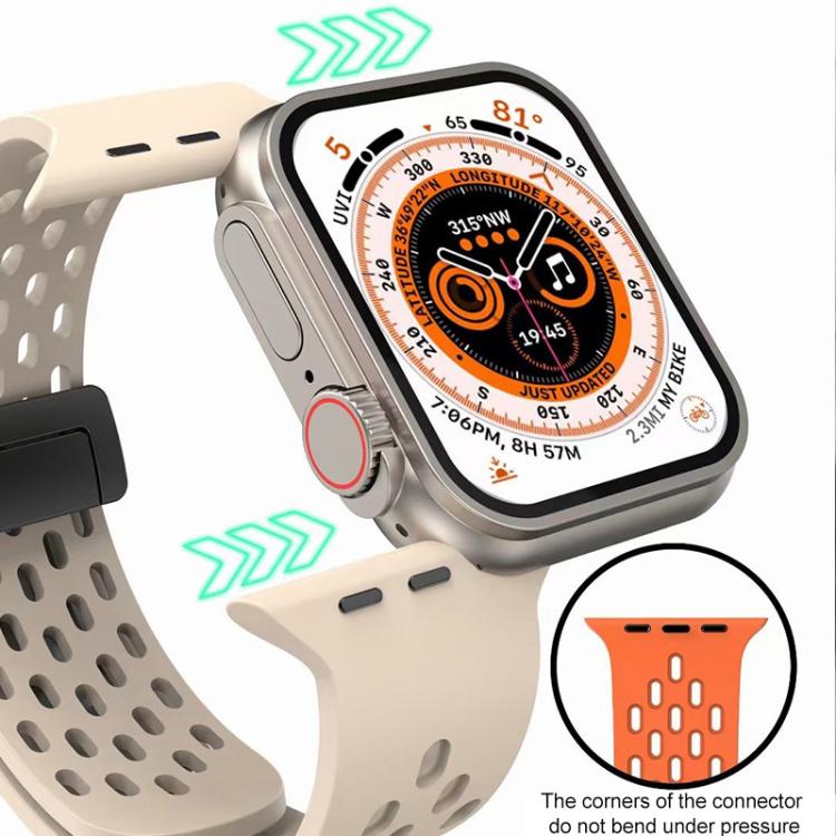 For Apple Watch 38 / 40 / 41 / S10 42mm xDfind Magnetic Clasp Silicone Watch Band