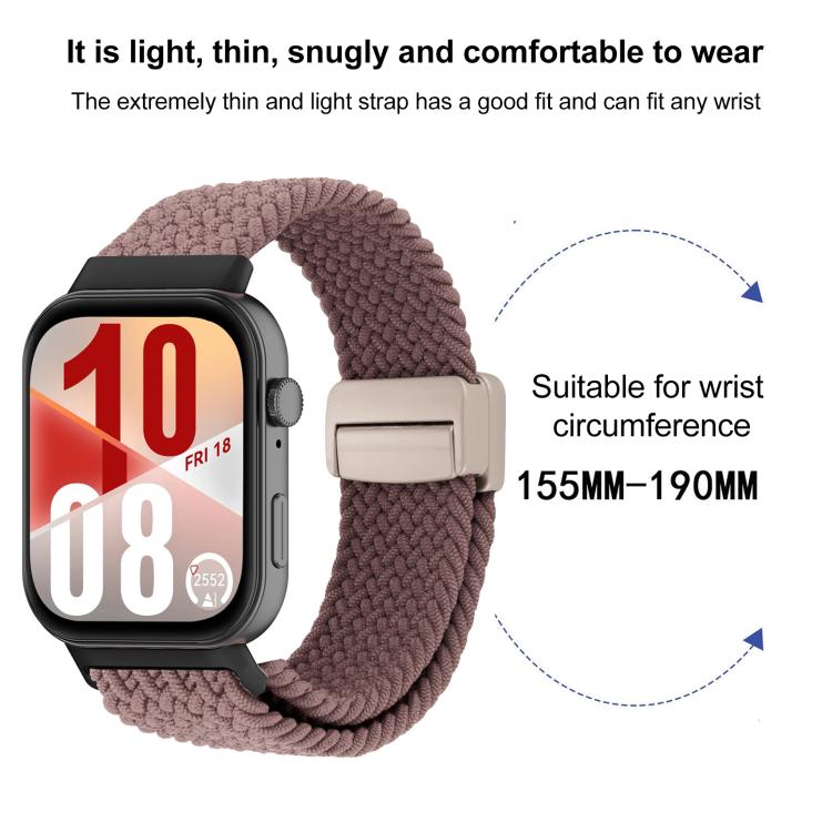 For Huawei Watch Fit 5 / Fit 5 Pro / Fit 4 xDfind Magnetic Buckle Loop Woven Watch Band