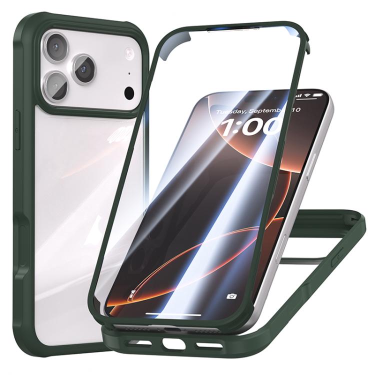 For iPhone 17 Pro Double-sided Plastic Glass Phone Protective Case